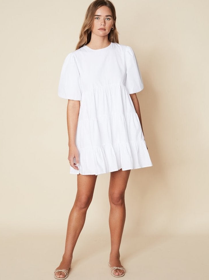 sade mini dress Clothing: Mini Dresses: 'Sade' Rose Print Stretch Cotton Mini Dress
